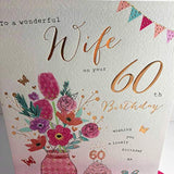 wife 60th birthday, Birthday Card