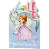 Disney Princess Sofia Girl 4th Birthday Card