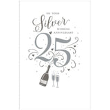 25th Silver Wedding Anniversary Card