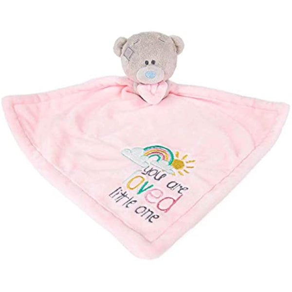 Cart Blanche Tiny Tatty Teddy You Are Loved baby girl comforter with soft plush fabric and adorable teddy bear design.