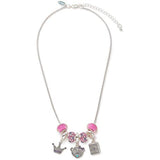 Beaded necklace with princess beads from Carte Blanche, featuring colorful round beads on a delicate chain.
