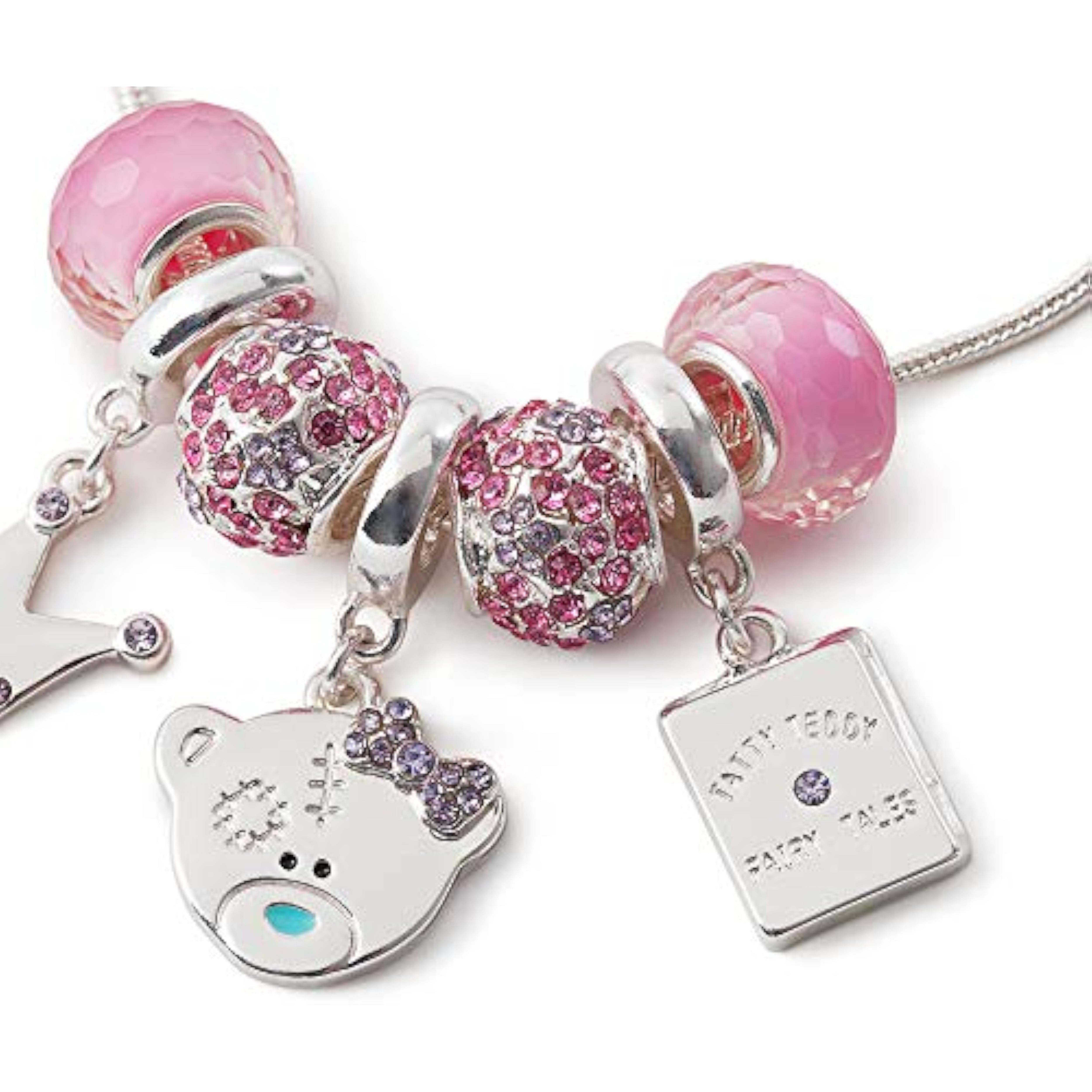 Beaded princess necklace by Carte Blanche featuring colorful beads and elegant design on a white background.