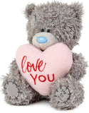 Gray Me To You Bear 4-inch Love You padded heart from Carte Blanche, soft plush toy with a cute bear and heart design.
