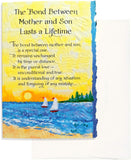 A heartfelt greeting card titled "The Bond Between Mother and Son" by Carte Blanche, featuring a touching design for special occasions.