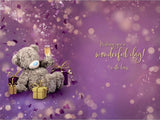 3D holographic bear teddy birthday card by Carte Blanche, featuring a colorful, festive design for a 60th birthday celebration.