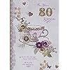 Elegant 80th birthday greeting card with gold foil design by Carte Blanche, featuring a stylish and celebratory appearance.