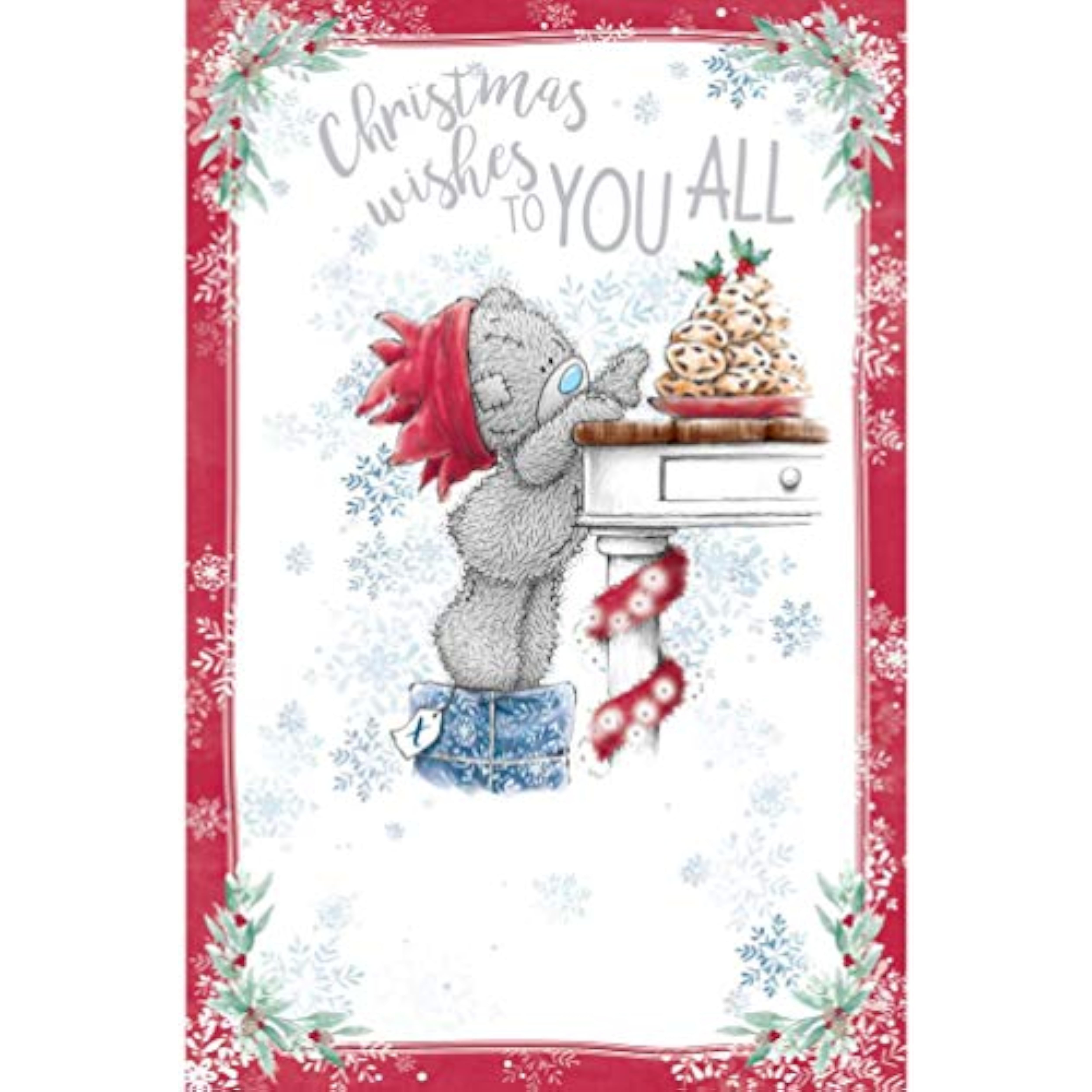 Festive Christmas greeting card with bear illustration and holiday message by Carte Blanche, perfect for warm holiday wishes.