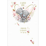 Carte Blanche Bears With Heart Garland Valentine’s Day greeting card featuring cute bears and red heart accents.
