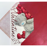 Bundle of Hearts Bear Valentine greeting card by Carte Blanche featuring a cute bear and heart designs.