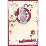 Me To You Bear Fiancé Christmas Card by Carte Blanche featuring a cute teddy bear and festive holiday design.