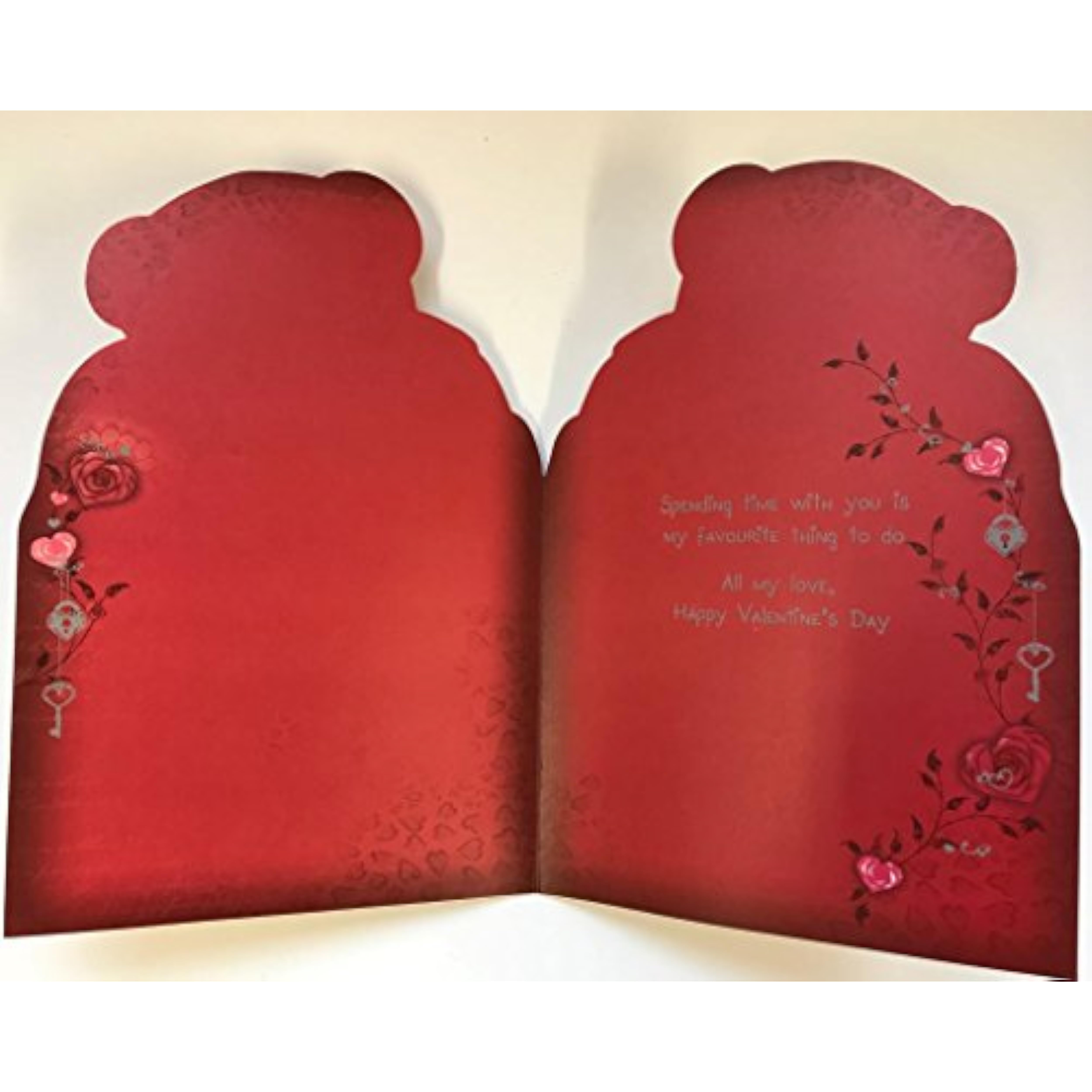 Carte Blanche Me To You I Love Bear Valentine greeting card featuring a cute bear holding a heart-shaped love message.