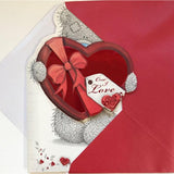 Carte Blanche Me To You I Love Bear Valentine Card featuring a cute bear holding a heart, perfect for expressing love.
