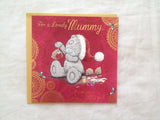 Me To You Mummy Christmas Card from Little Girl, greeting card featuring Tatty Teddy bear with festive holiday design.