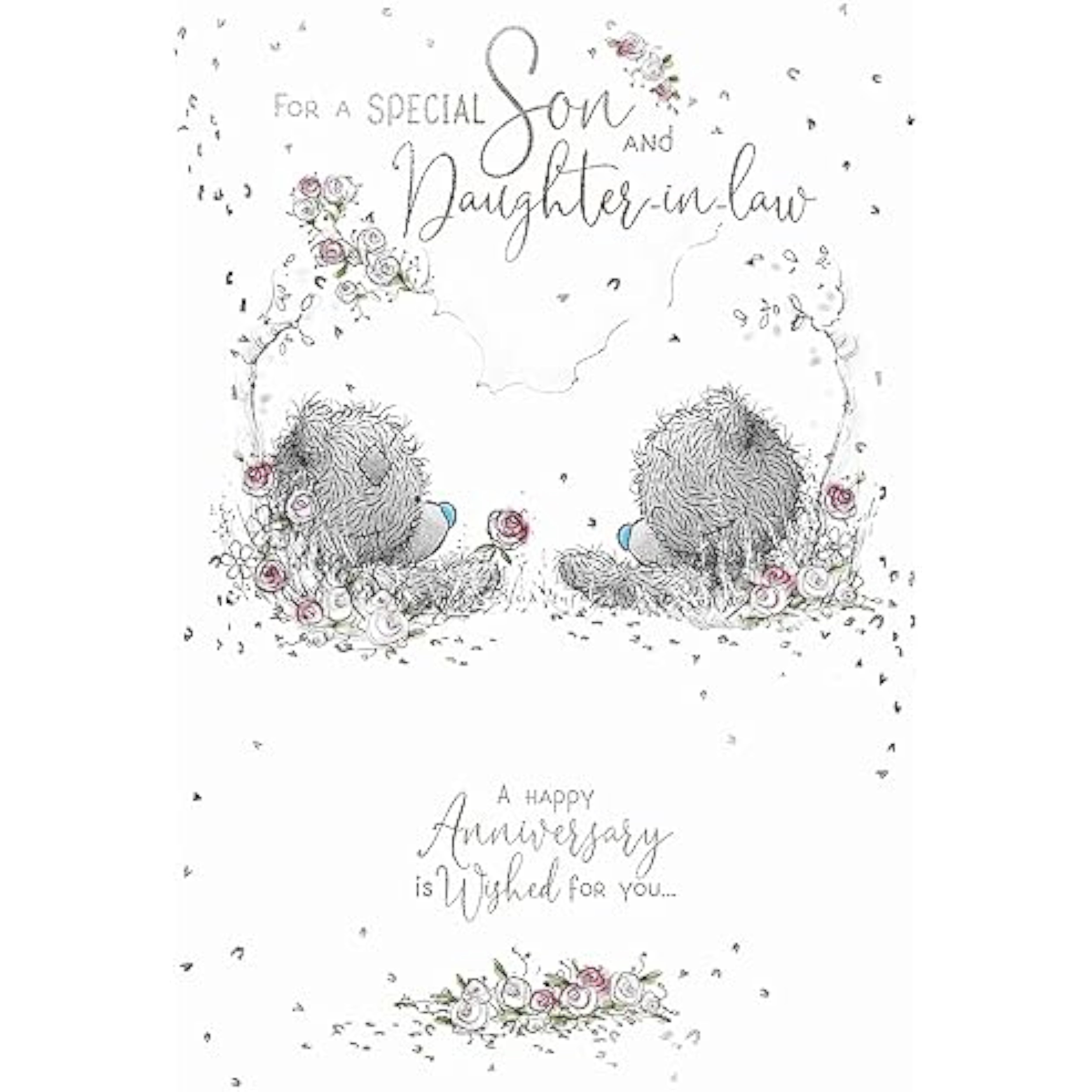 Carte Blanche Me To You Son Daughter-in-Law Anniversary Card with adorable teddy bear design and heartfelt message.