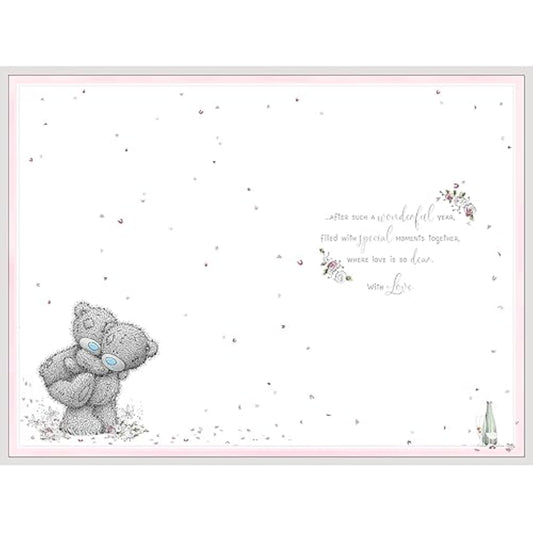 Decorative Couple Anniversary Greeting Card by Carte Blanche featuring romantic design and heartfelt message for special occasions.