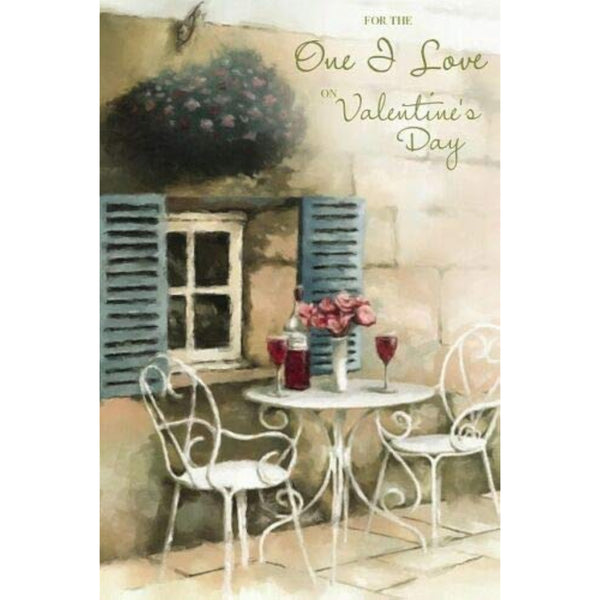 Carte Blanche Wishing Well Valentine's Day greeting card featuring romantic imagery for the one I love.