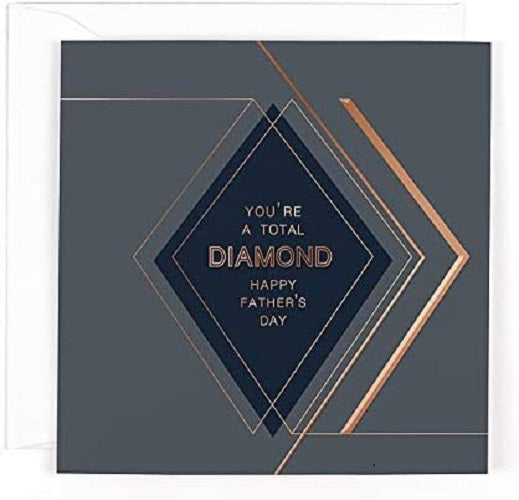 You're a Total Diamond Happy Father's Day greeting card by Carte Blanche featuring a colorful, celebratory design.