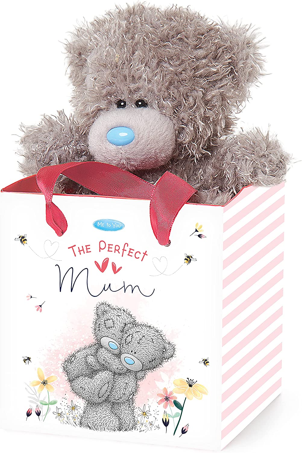 Soft plush Mum Bear toy in a bag from Carte Blanche, perfect for gifting or cuddling.