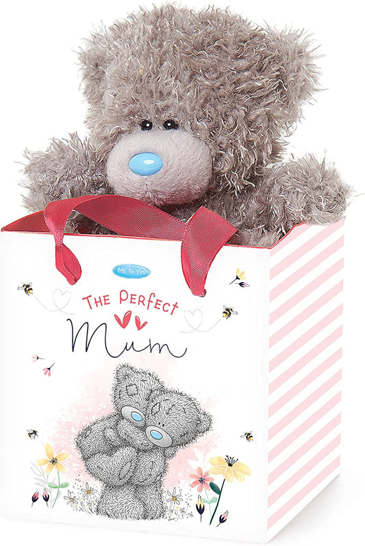Soft plush Mum Bear toy in a bag from Carte Blanche, perfect for gifting or cuddling.
