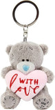 Soft plush toy keyring by Carte Blanche featuring a cute plush with love design, perfect for accessories and key organization.