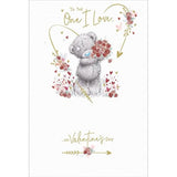 Carte Blanche Valentine One I Love Bear plush toy with flowers, soft and cuddly Valentine's Day gift for loved ones.