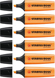 Stabilo Boss Original Highlighters Bevelled Tip 2-5 mm ORANGE Pack of 6