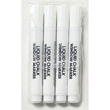 County Window White Liquid Chalk Markers set with four chalk markers for smooth, vibrant writing on glass and chalkboards.