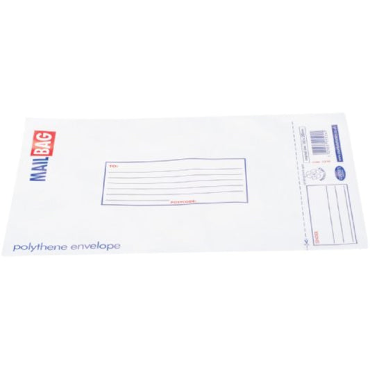 Small County polythene 16x23cm mail bag for greeting cards, pack of 25, lightweight and secure for mailing delicate items.