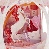 3D Pop Up Unicorn, Magical Wishes Valentines Day Card