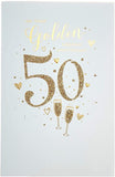 Golden Wedding Anniversary Card - 50th Wedding Anniversary Card - Anniversary Card for Couple, Multi, 553661-0-1