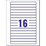 Avery Self-Adhesive Video Spine/Data Storage Labels, 16 Labels Per A4 Sheet, White