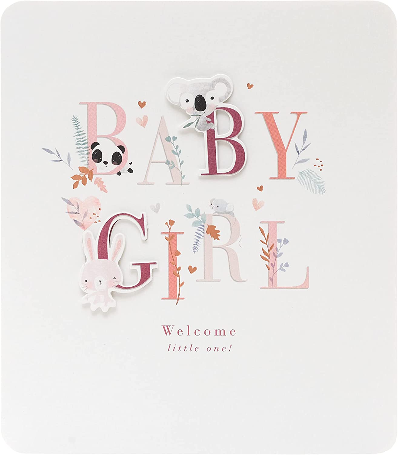 Welcome Little Girl New Baby Card