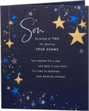 Dark Blue Son Passing Exams Card