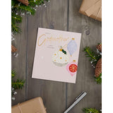 UK Greetings Christmas Card for Godmother - Baubles Design