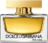Dolce & Gabbana The One women's Eau de Parfum spray bottle, 75ml, elegant fragrance with gold accents on the packaging