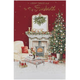 UK Greetings Christmas Card for Husband - Cosy Festive Scene Design