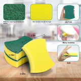 ValueX Foamback Sponge Scourer Green/Yellow (Pack 10)