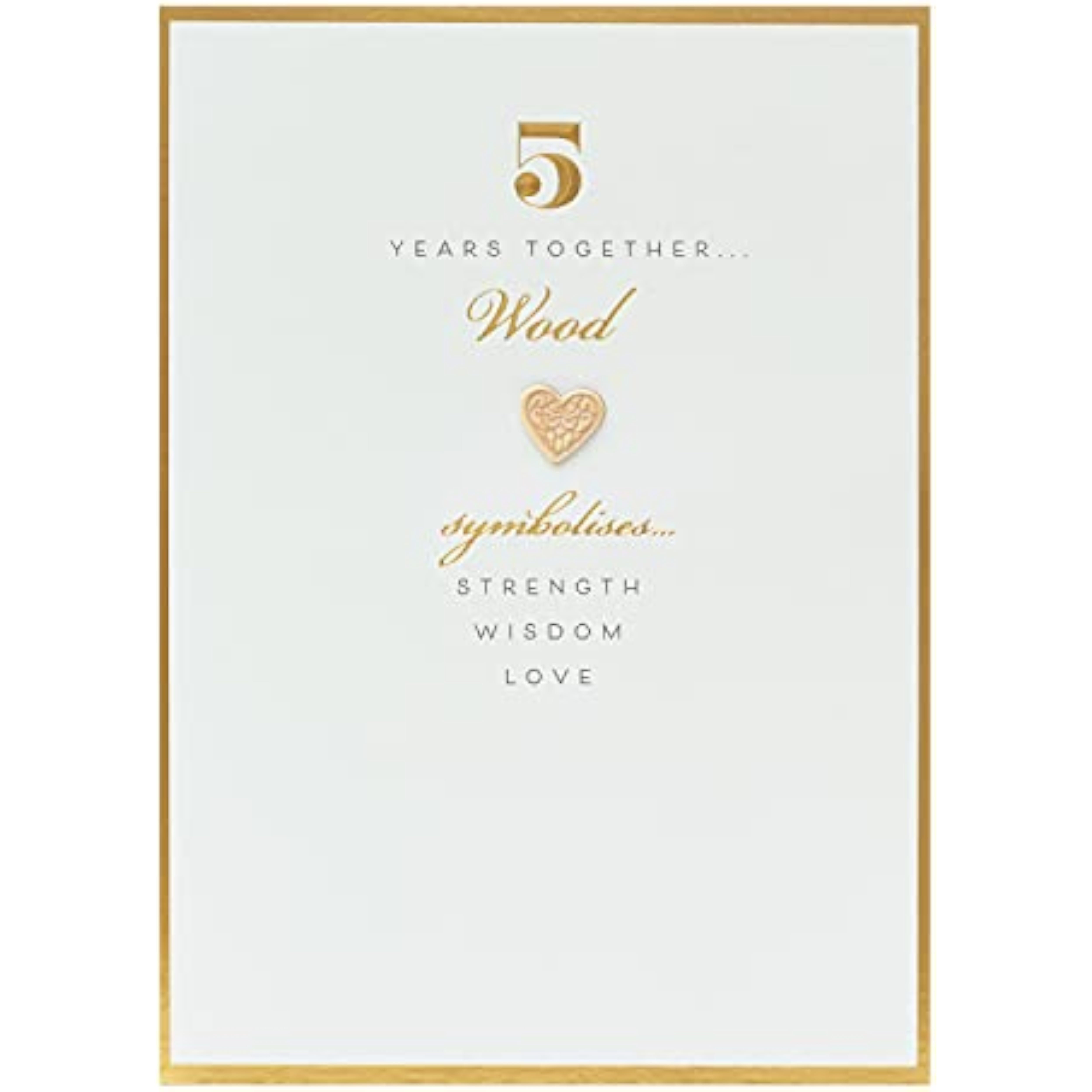 5th Wood Wedding Anniversary Card