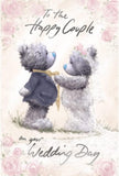 Tetty Teddy Happy Couple Bear Bride And Groom Wedding Card