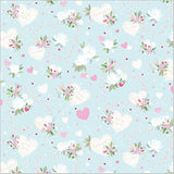 Love Heart & Flowers 2 Sheets & 2 Tags