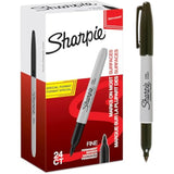 24 x Sharpie Marker Pen Permanent Fine Point - Color: Black