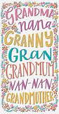 Grandma Nana Granny Gran Grandmum Nan Grandmother Mother's Day Card