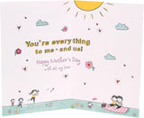 Mother's Day Card With Envelope - Lovely Wife Design, White