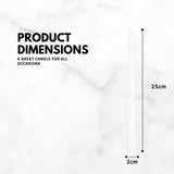 Tapered Dinner Candle Unwrapped 50pk Evergreen