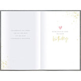 Daughter Birthday Card Contemporary Design with Pink Balloon