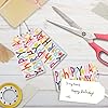 Multicoloured Glick Luxury Gift Tags with "Happy Birthday" design, set of 4, perfect for gift wrapping and celebrations.