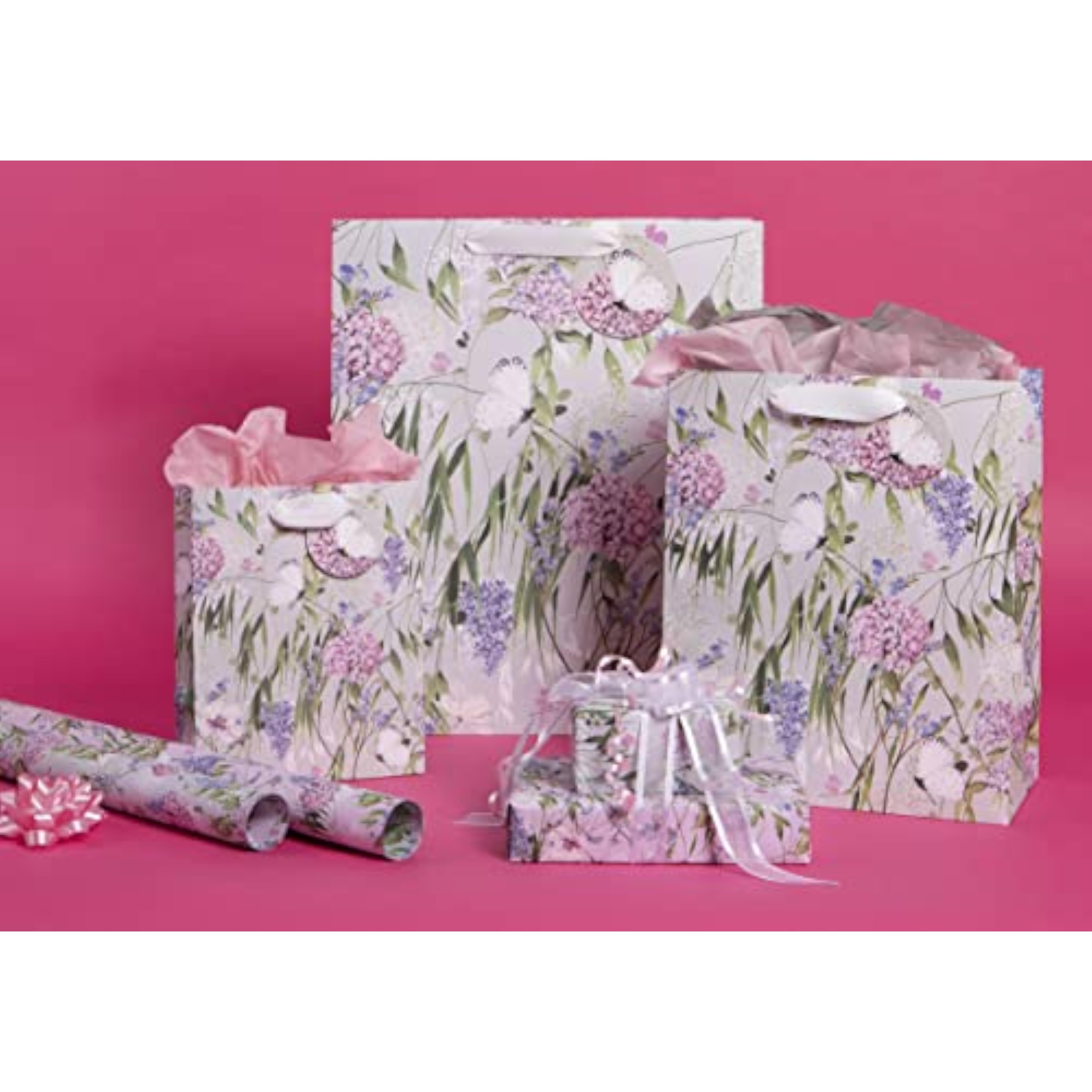 Glick brand Cabbage White tissue paper, four sheets measuring 750mm x 500mm, ideal for gift wrapping and crafts.