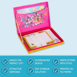 GSC Queen Bee Gifted stationery letter writing set with floral designs, includes envelopes and writing paper for elegant correspondence.