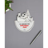 Pop Up Steamboat Willie Micky Mouse Birthday Card