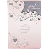 Silver anniversary greeting card with glitter finish for wives, featuring elegant design from Hallmark's 25th celebration collection.